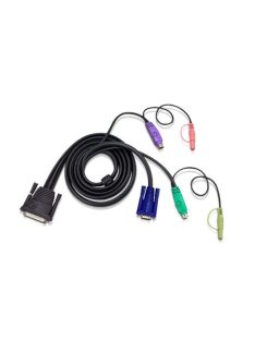 ATEN KVM Kábel PS/2 és VGA,   5m