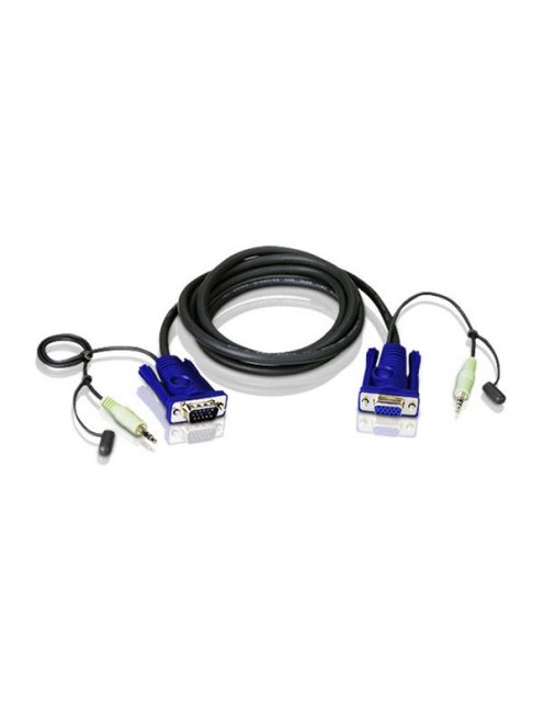 ATEN VanCryst KVM Kábel VGA Audio,   1,8m - 2L-2402A