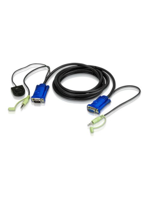 ATEN VanCryst Kábel Portváltó VGA + audio,   1,8m - 2L-5202B