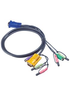 ATEN KVM Kábel PS/2 és VGA,   1,8m