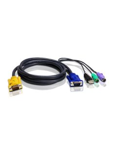 ATEN KVM Kábel PS/2 + USB és VGA,   1,8m