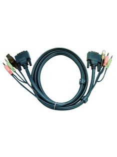 ATEN KVM Kábel USB és DVI,   1,8m - 2L-7D02U