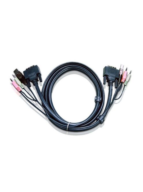 ATEN KVM Kábel USB és DVI Dual Link,   1,8m - 2L-7D02UD
