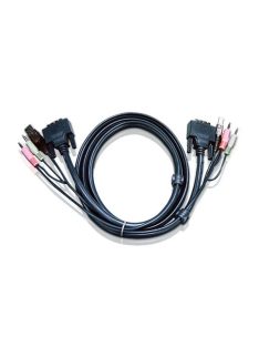 ATEN KVM Kábel USB és DVI-I,   3m - 2L-7D03UI