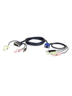 ATEN KVM Kábel USB VGA-DVI-I Audio,   1,8m - 2L-7DX2U