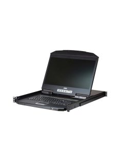   ATEN Konzol 1U Short Depth Single Rail, WideScreen LCD, PS2/USB-VGA 1366x768, 16 port - CL3116NX-ATA-AG