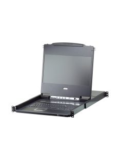   ATEN KVM Konzol LCD 17,3" + Switch, 8 port -CL6708MW-ATA-RG