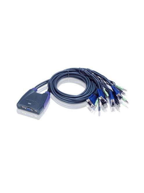 ATEN KVMP Switch USB, VGA/Audio Cable, 4 port,   1,8m
