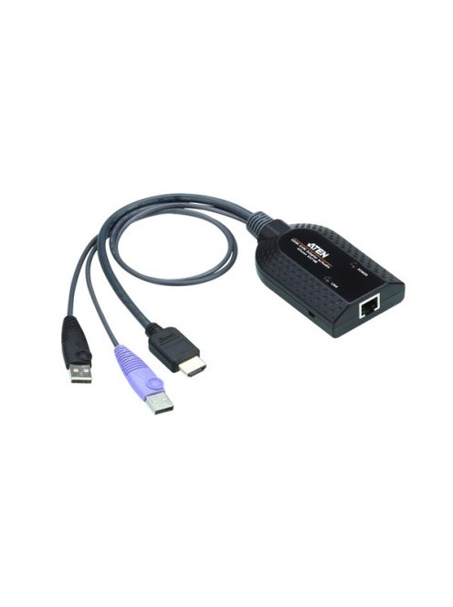 ATEN KVM Adapter Kábel USB HDMI Virtual Media (Smart Card Reader támogatás és Audio De-Embedder) - KA7188