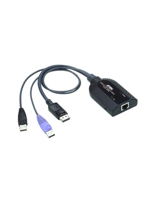 ATEN Kábel USB DisplayPort Virtual Media KVM Adapter (Smart Card Reader támogatás és Audio De-Embedder) - KA7189-AX