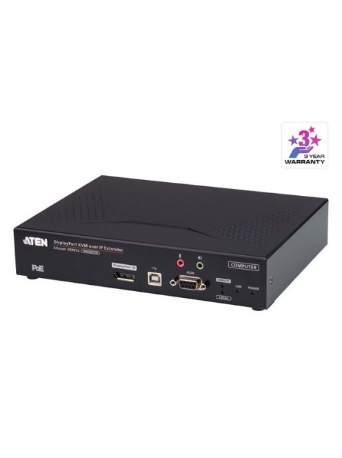 ATEN Extender 4K, DisplayPort, Single Display, KVM over IP, PoE (Transmitter) - KE9952T-AX