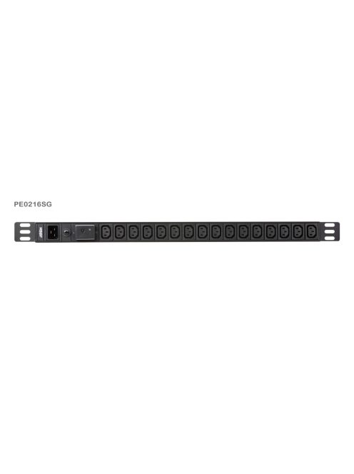 ATEN PDU túlfeszvédős, 0U, 16A, 16port - PE0216SG