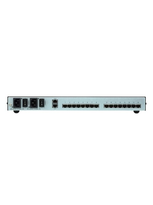 ATEN Serial Konzol Szerver dual-power, 16 port (Cisco pin-outs és auto-sensing DTE/DCE funkció)