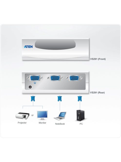 ATEN VanCryst Switch VGA, 2 port - VS291